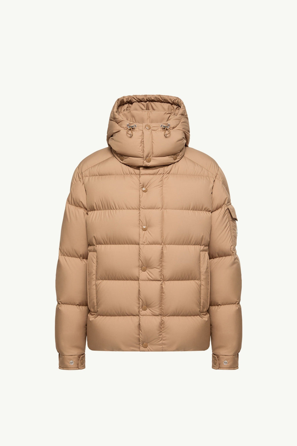 Doudoune courte à capuche Moncler Maya 70 - Beige Chameau
