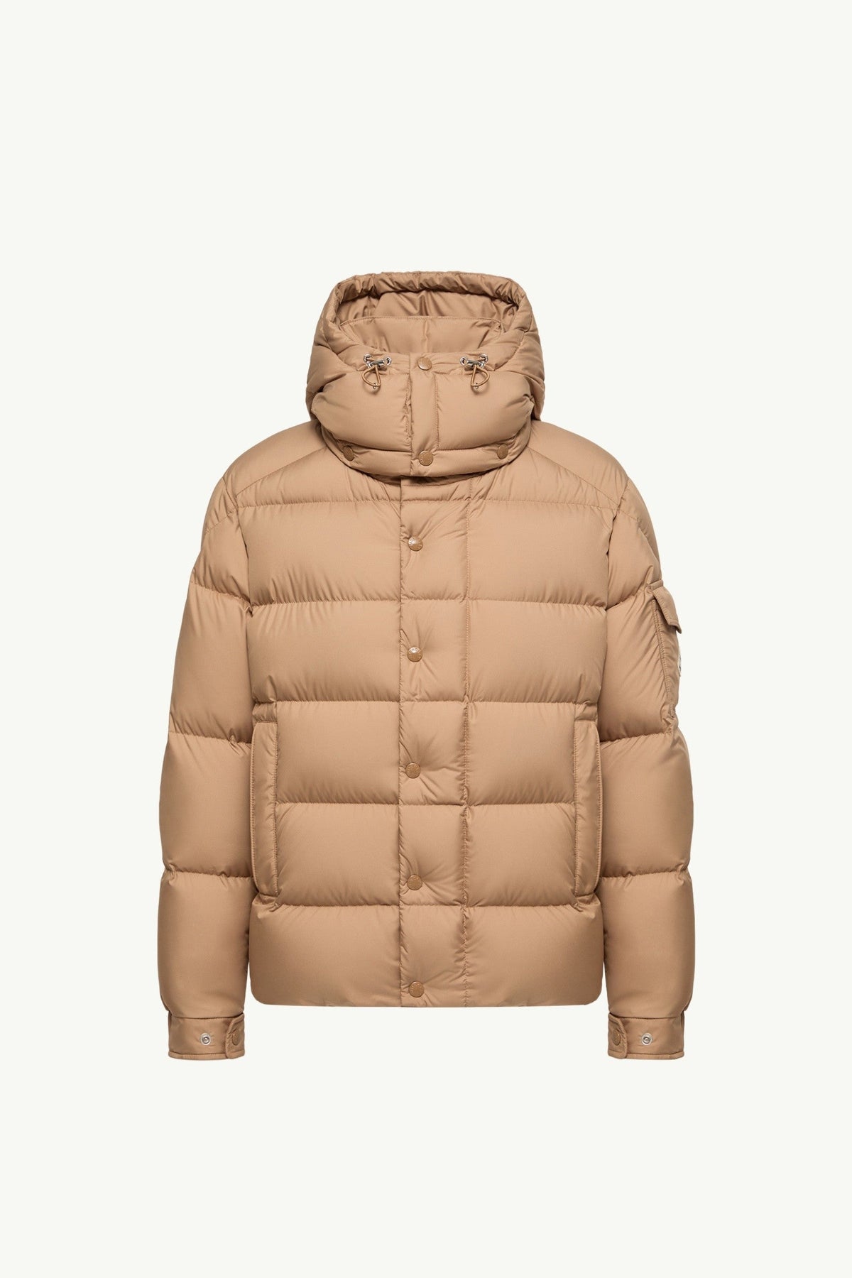 Doudoune courte à capuche Moncler Maya 70 - Beige Chameau