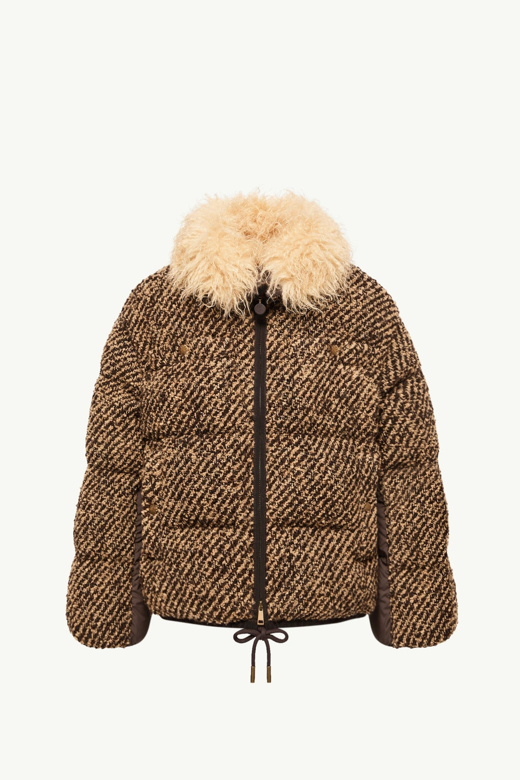 Doudoune courte Dynamique en bouclé - Marron