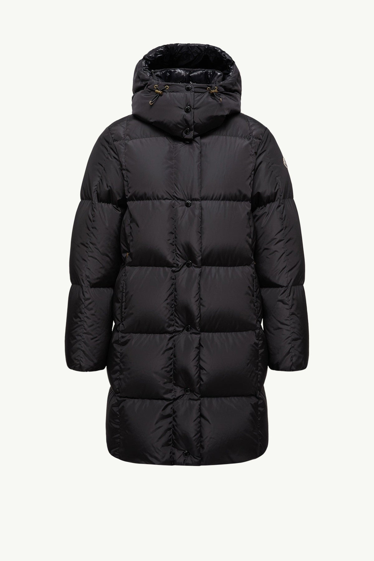 Doudoune longue à matelassage carré à capuche Litte - Noir