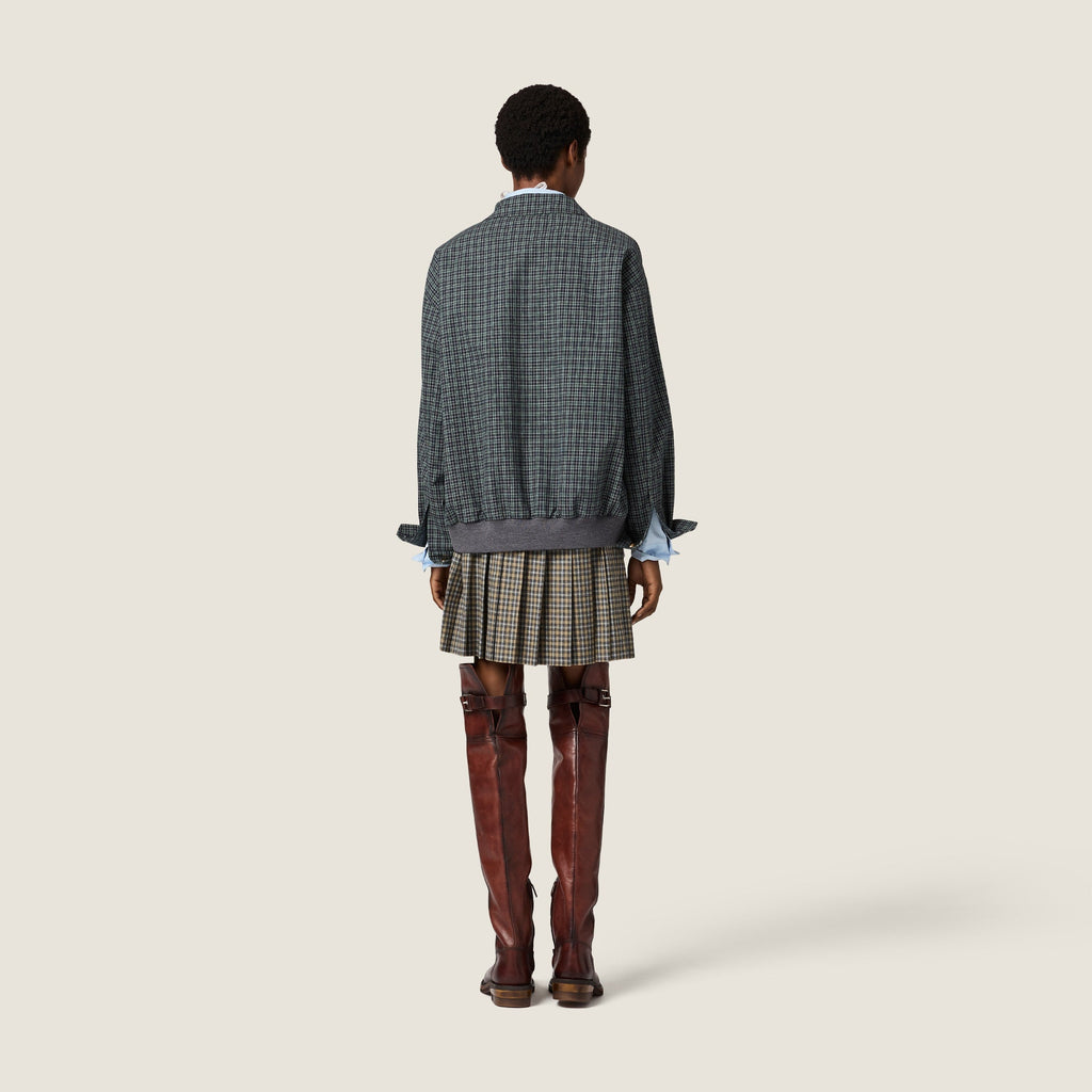 Blouson en flanelle à carreaux - Bleu/Bouteille