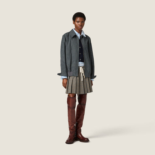 Blouson en flanelle à carreaux - Bleu/Bouteille