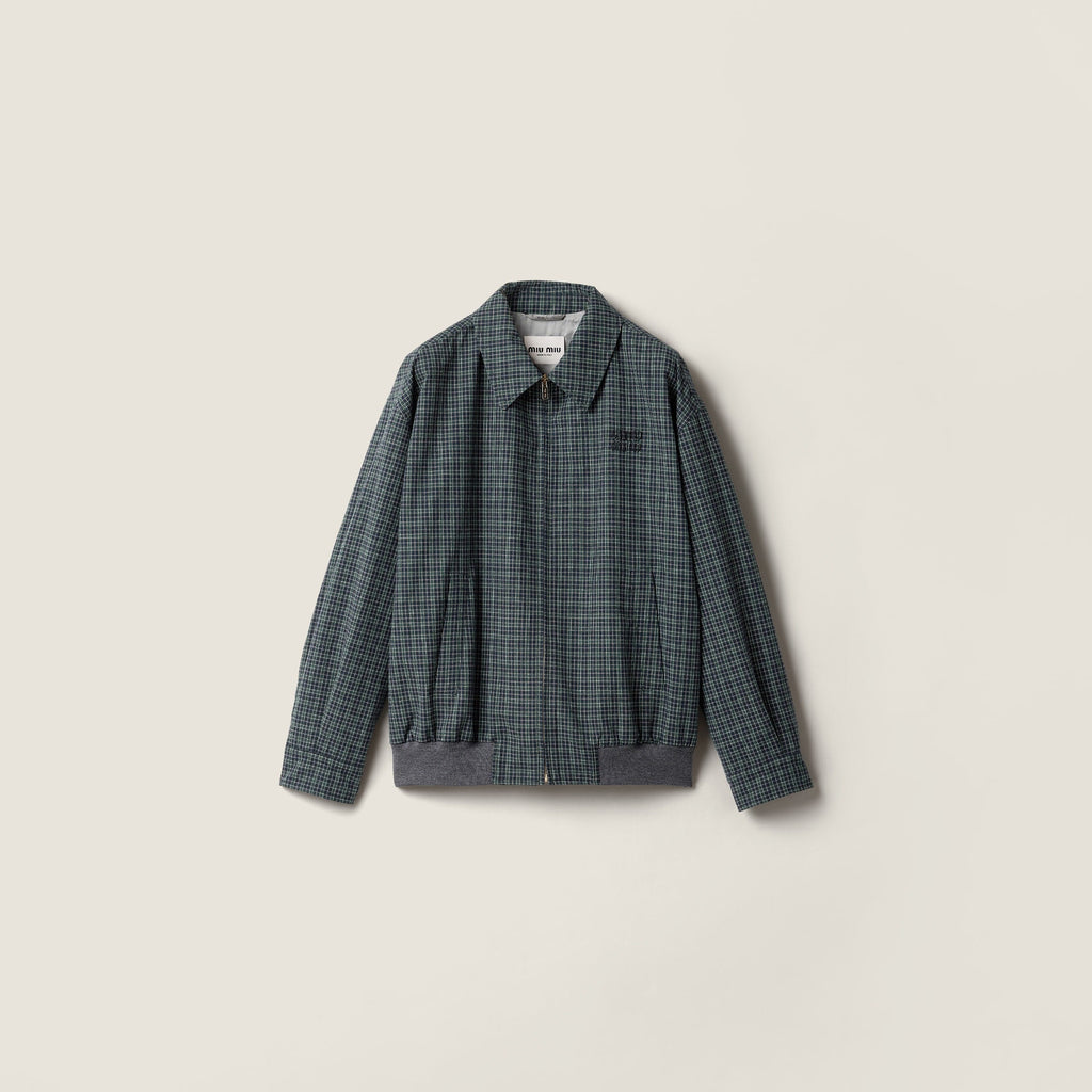 Blouson en flanelle à carreaux - Bleu/Bouteille