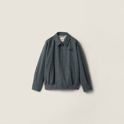 Blouson en flanelle à carreaux - Bleu/Bouteille
