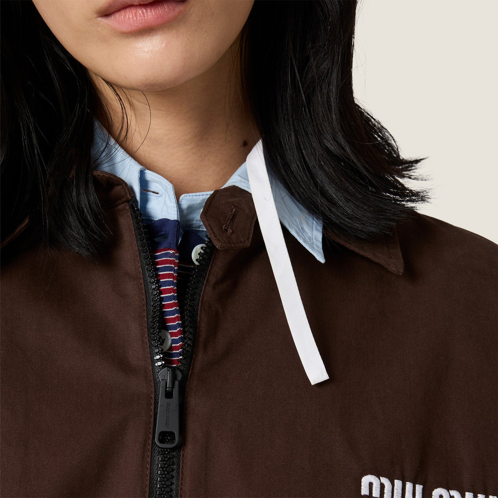 Blouson en gabardine lavée - Ebène