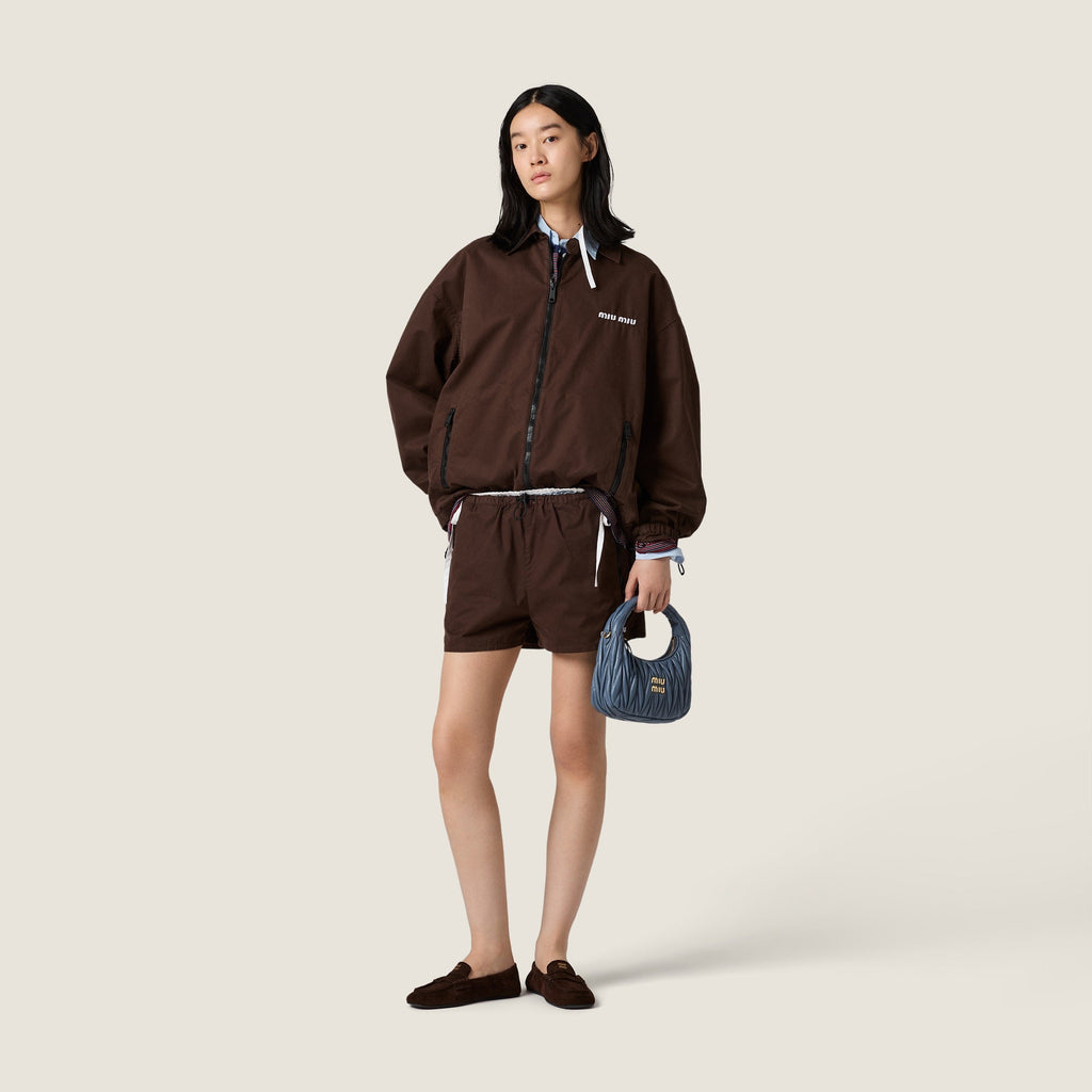 Blouson en gabardine lavée - Ebène