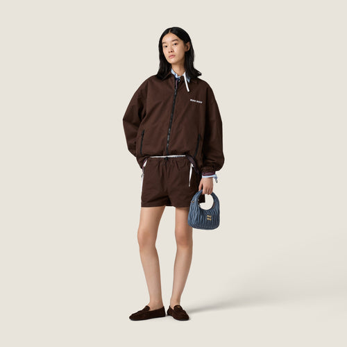 Blouson en gabardine lavée - Ebène