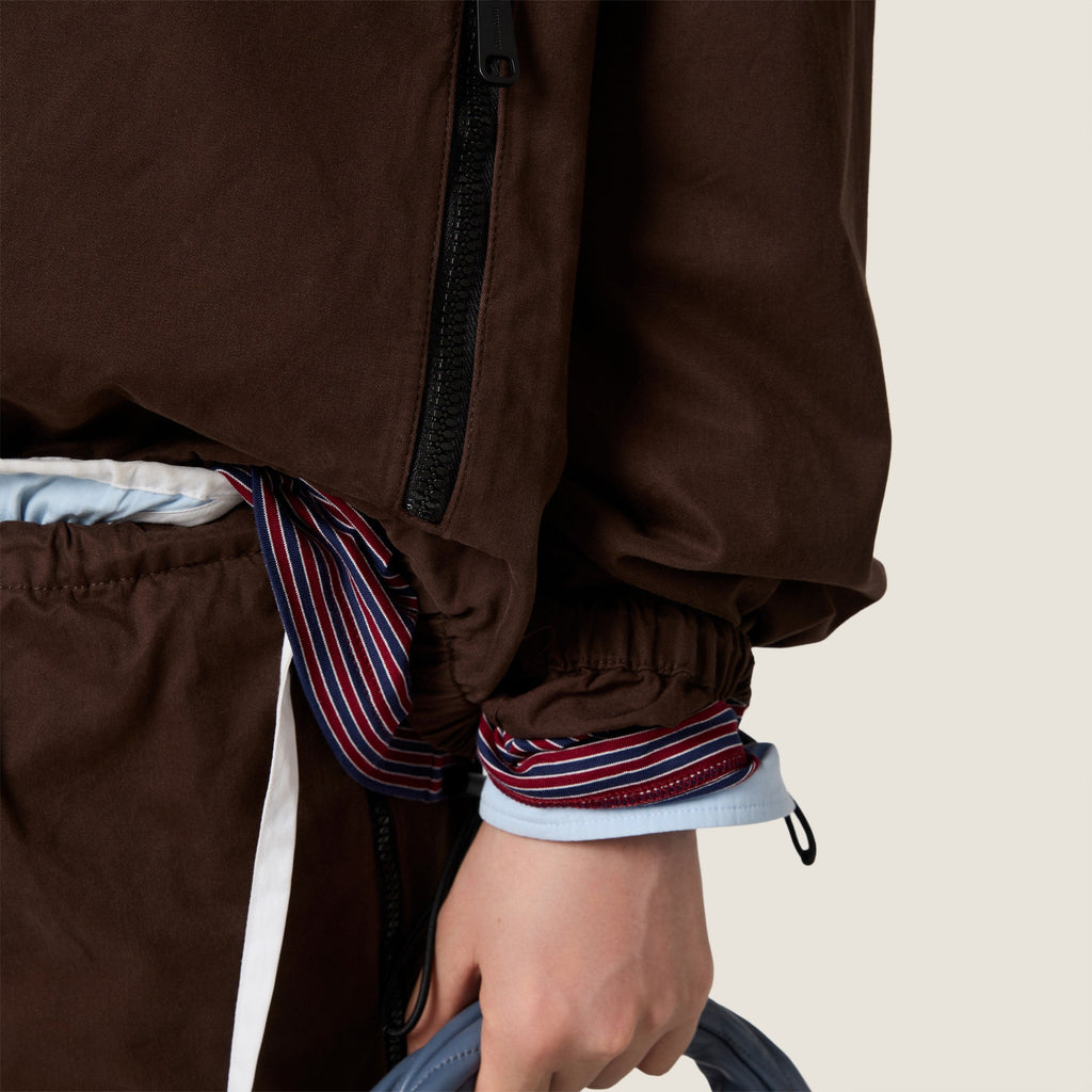 Blouson en gabardine lavée - Ebène
