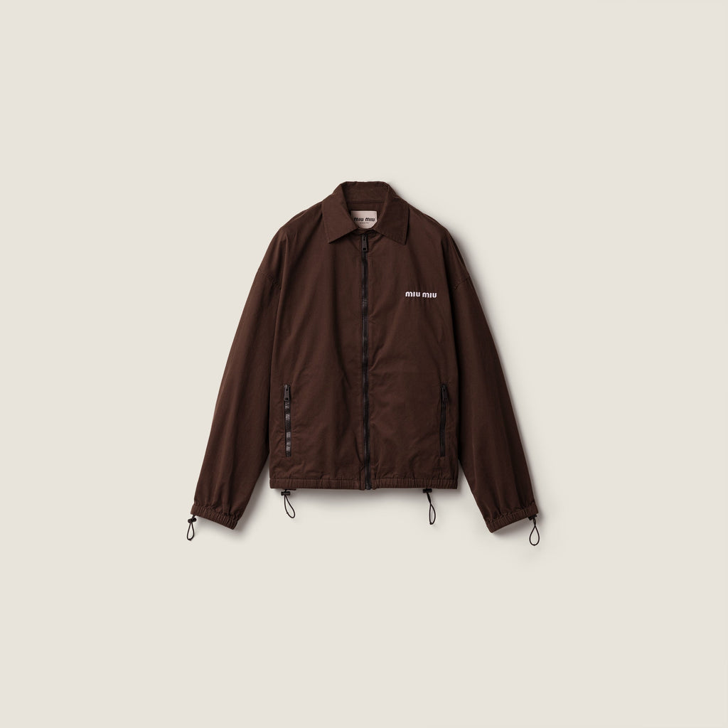 Blouson en gabardine lavée - Ebène