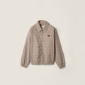 Blouson à carreaux prince-de-galles - Tabac
