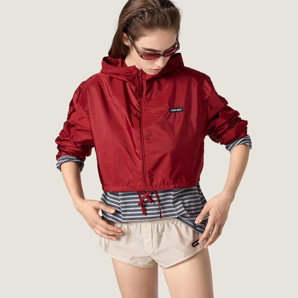 Coupe-vent en tissu technique - Rouge Rubis