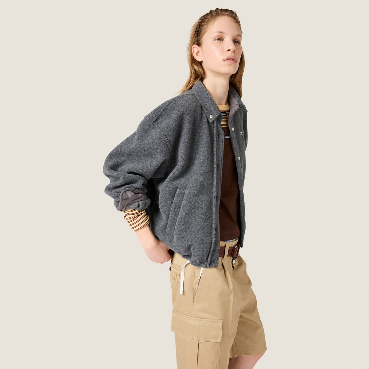 Blouson en polaire - Gris