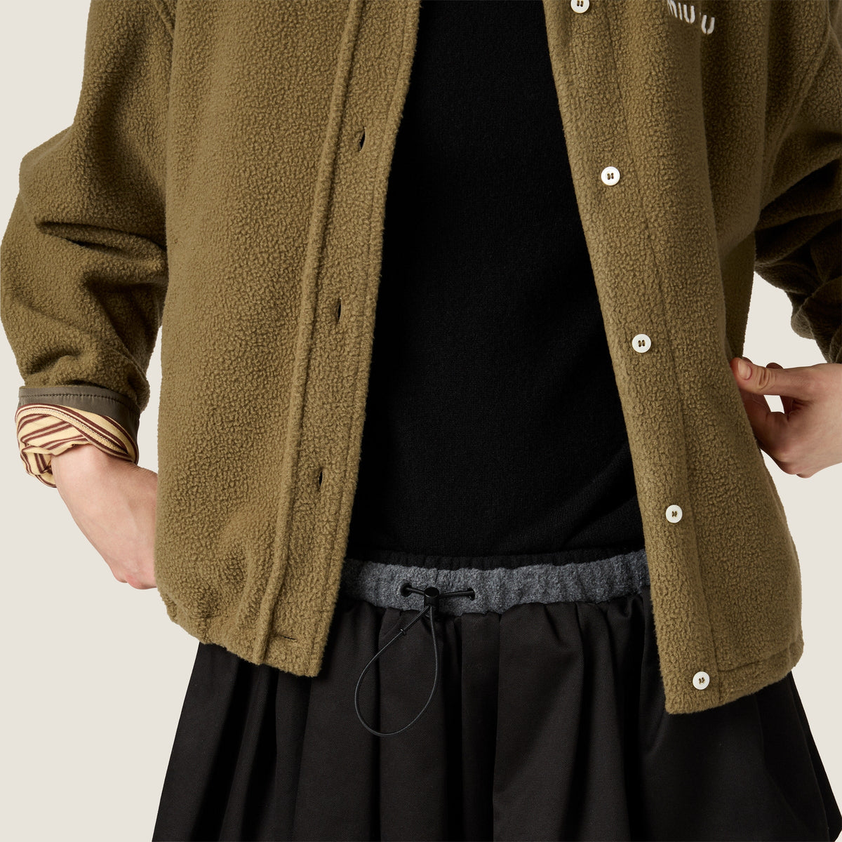 Blouson en polaire - Vert Olive