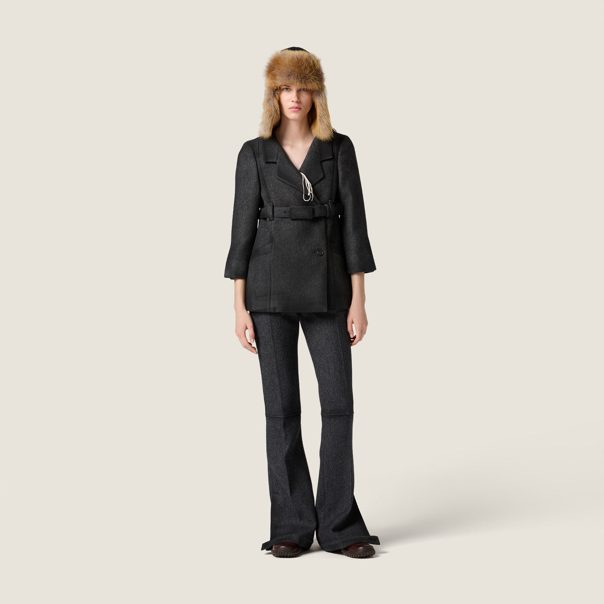 Veste en double boutonnage en double laine