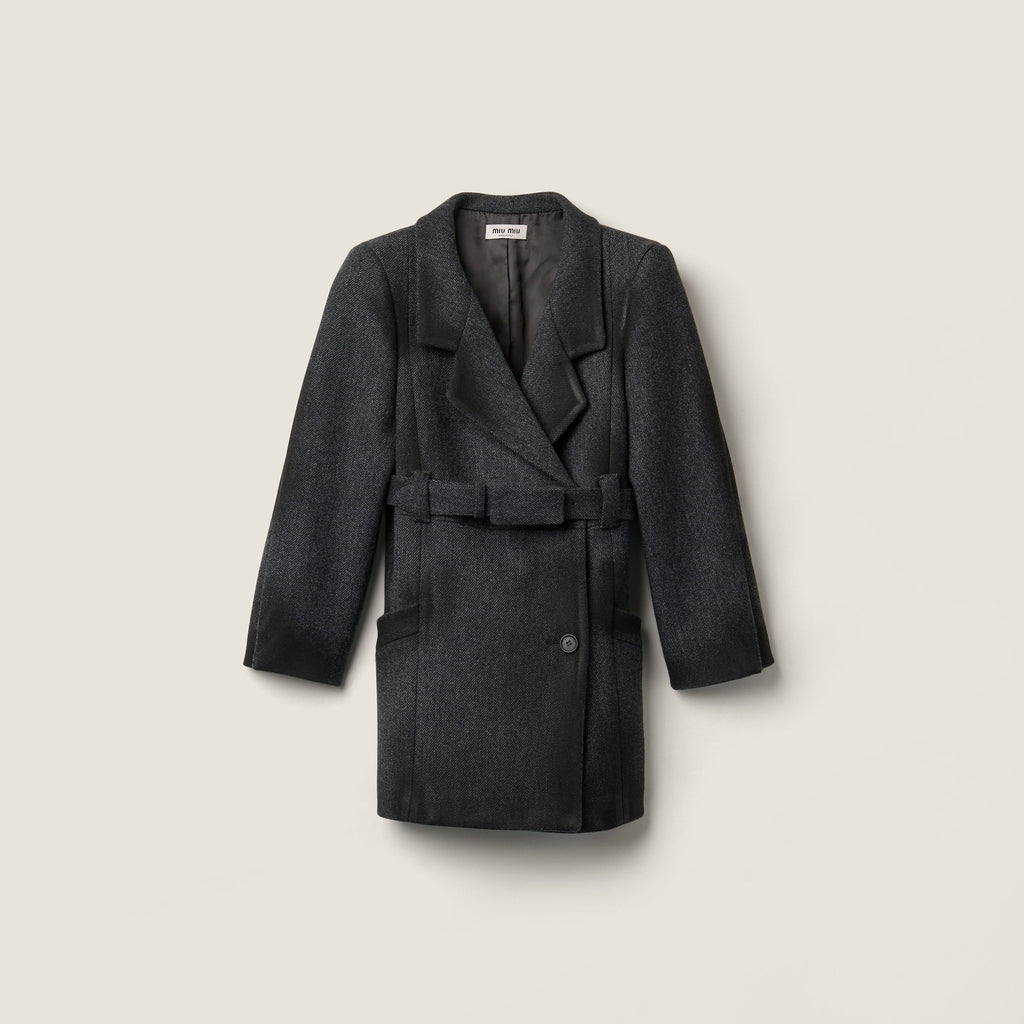 Veste en double boutonnage en double laine