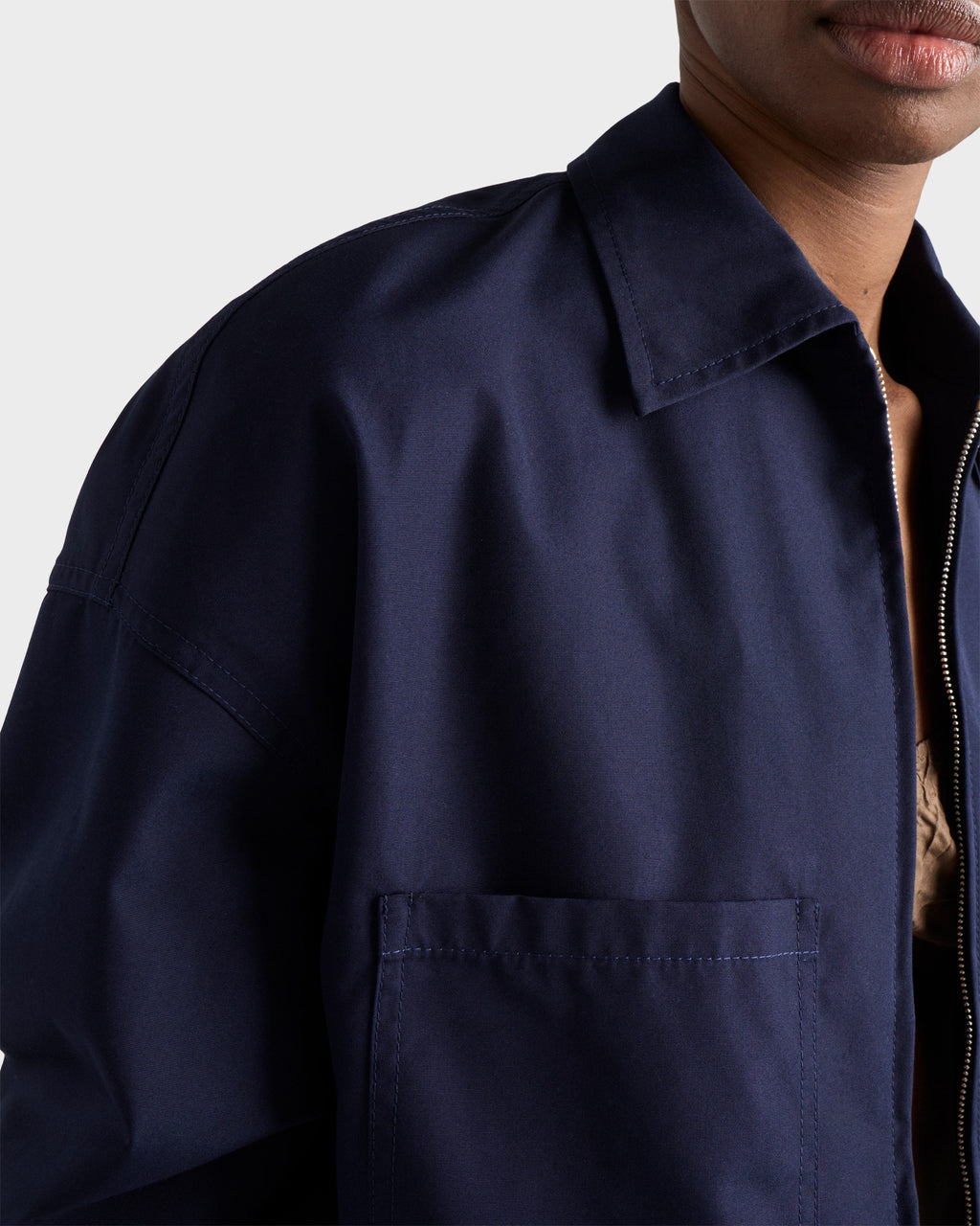 Blouson en popeline - Bleu