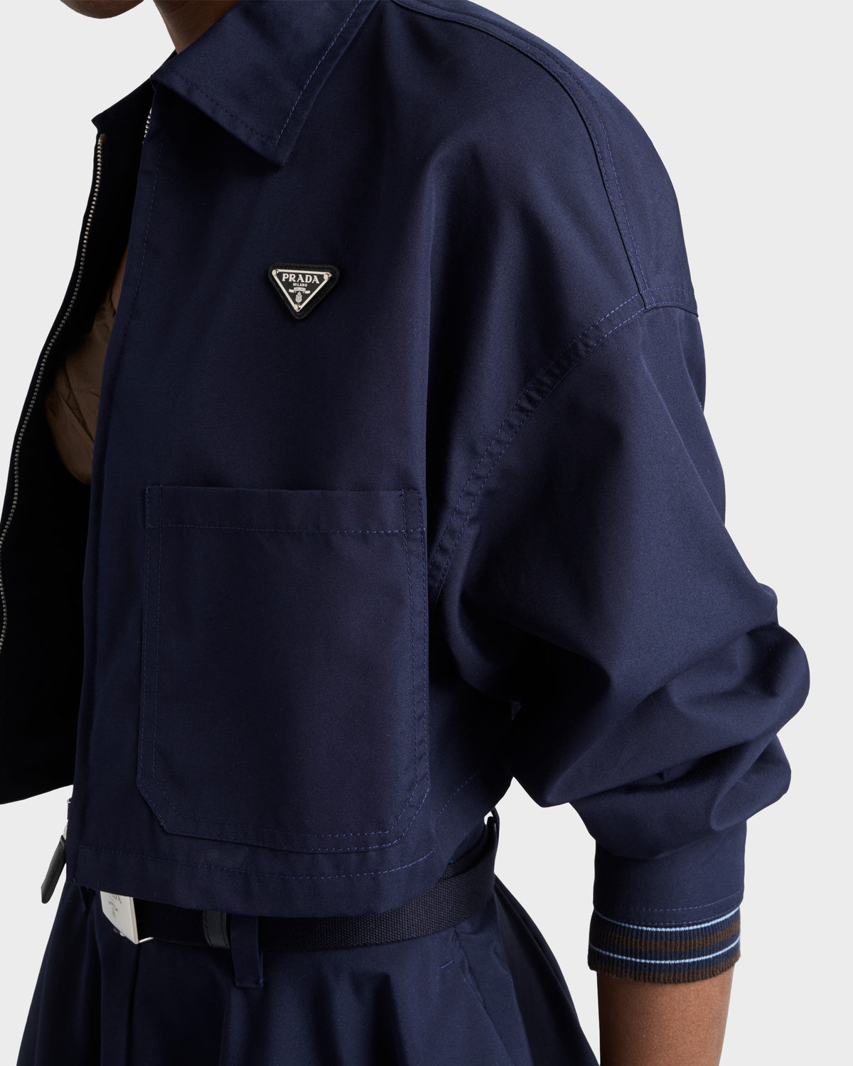 Blouson en popeline - Bleu