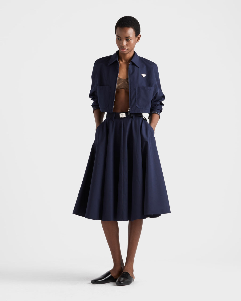 Blouson en popeline - Bleu
