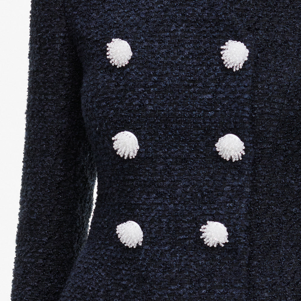 Robe mi-longue en bouclé Bleu marine - Bleu marine