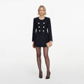 Robe courte en bouclé Bleu marine - Bleu marine
