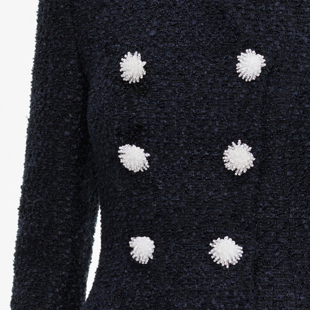 Robe courte en bouclé Bleu marine - Bleu marine
