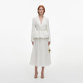 Robe mi-longue en jacquard ajustée Crème - Crème