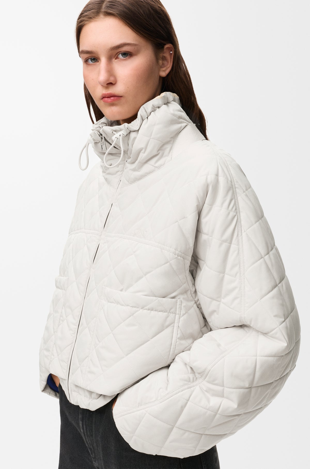Veste matelassée en tissu technique - Écru - vue 6
