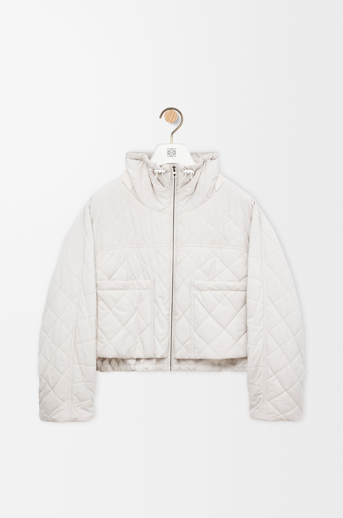 Veste matelassée en tissu technique - Écru - vue 1