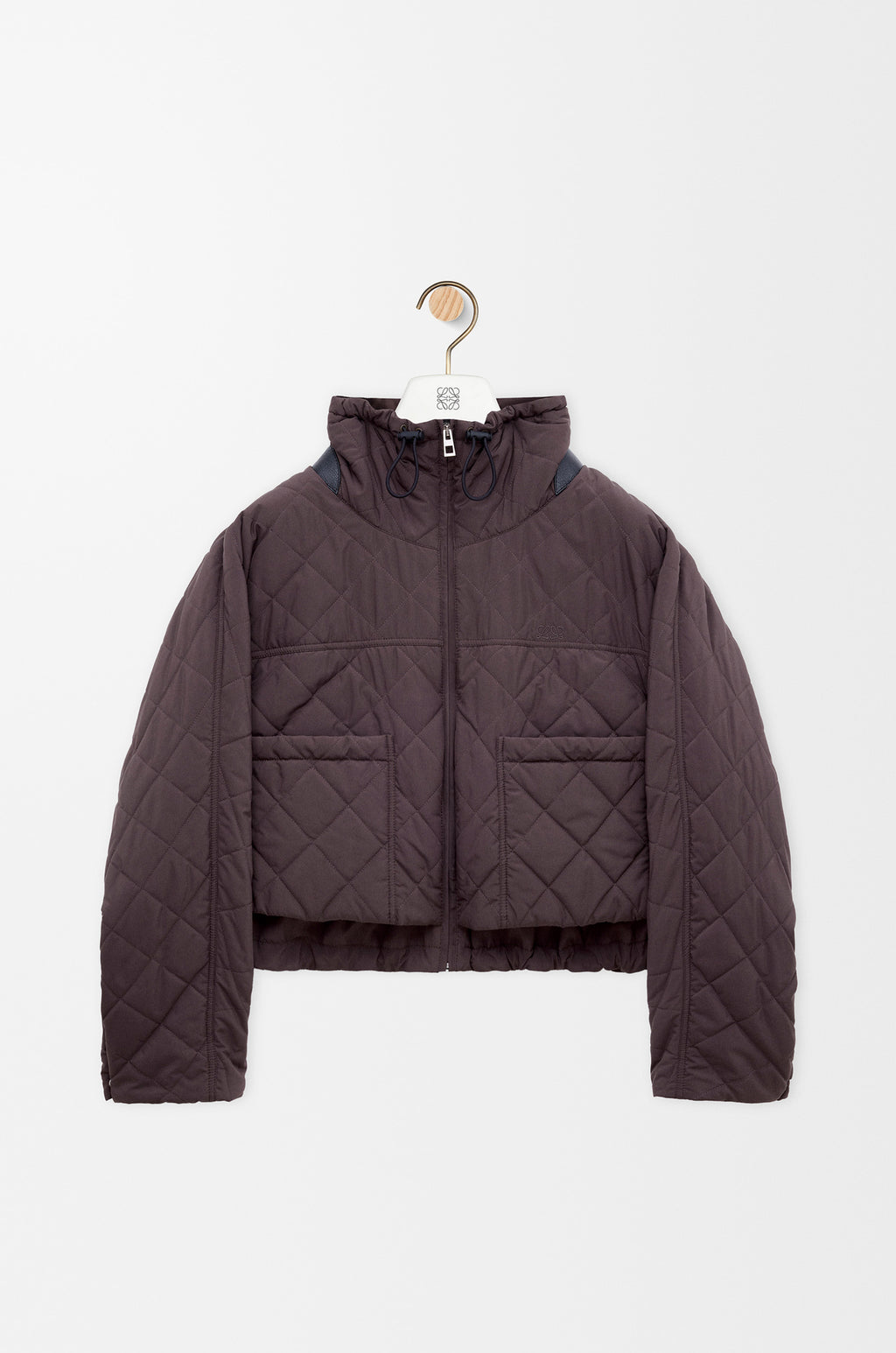 Veste matelassée en tissu technique - Marron - vue 1