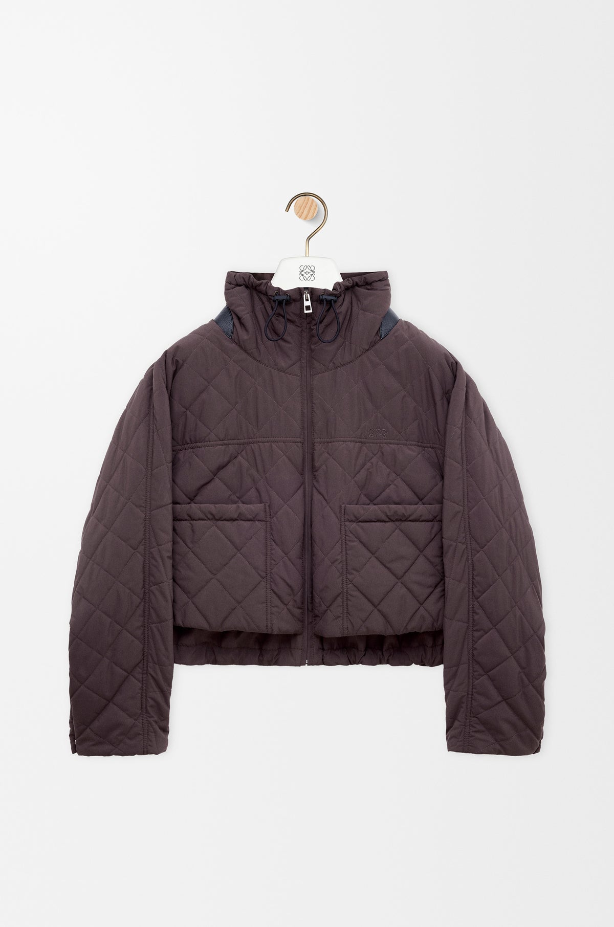 Veste matelassée en tissu technique - Marron - vue 1