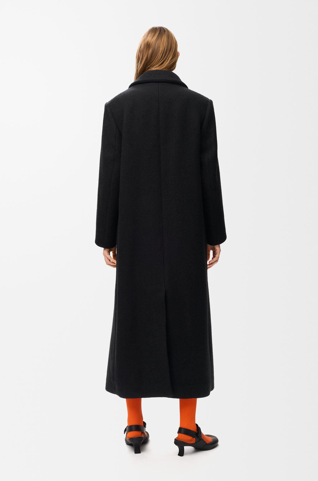Manteau à capuche en cachemire - Noir