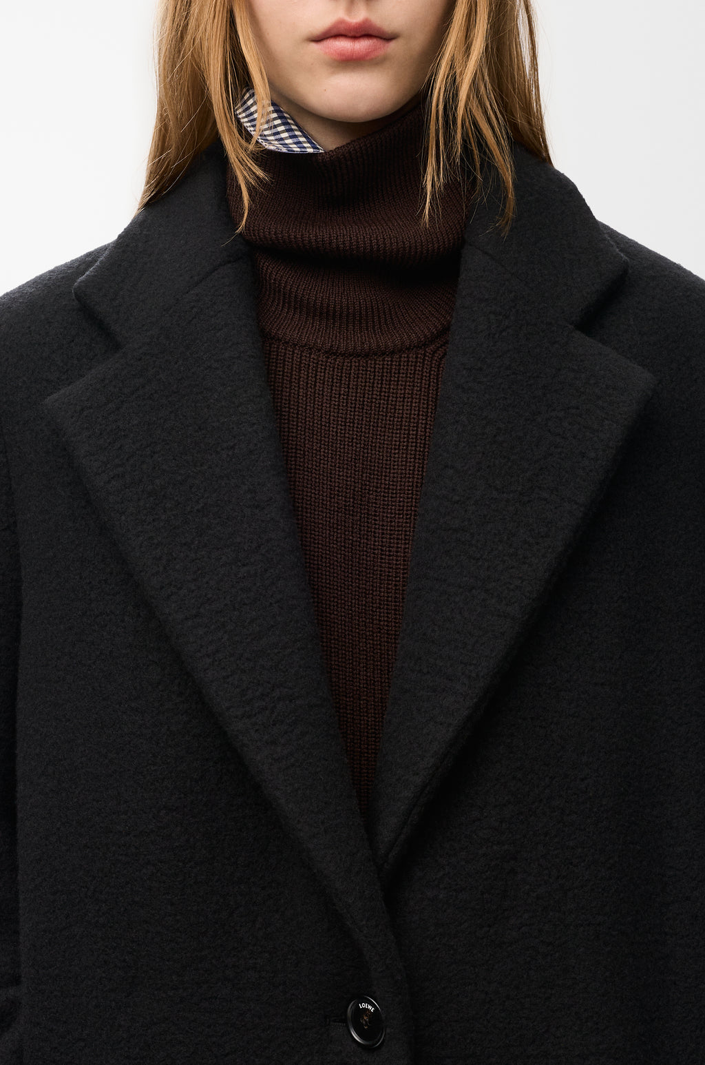 Manteau à capuche en cachemire - Noir