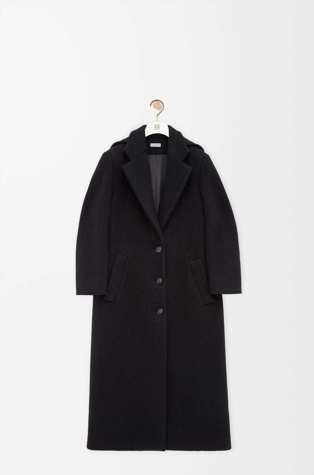 Manteau à capuche en cachemire - Noir