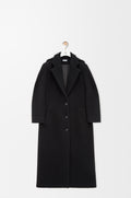 Manteau à capuche en cachemire - Noir