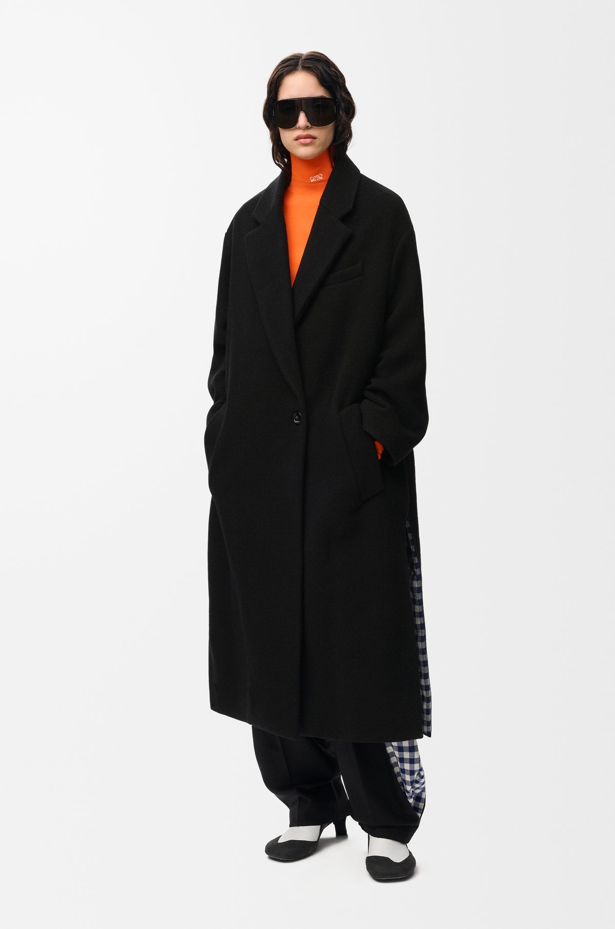 Manteau en laine et cachemire - Noir