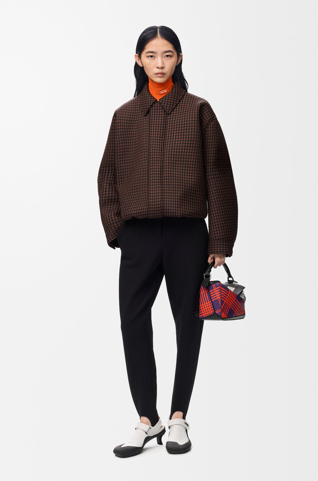 Veste à coulisse en laine - Marron/Noir