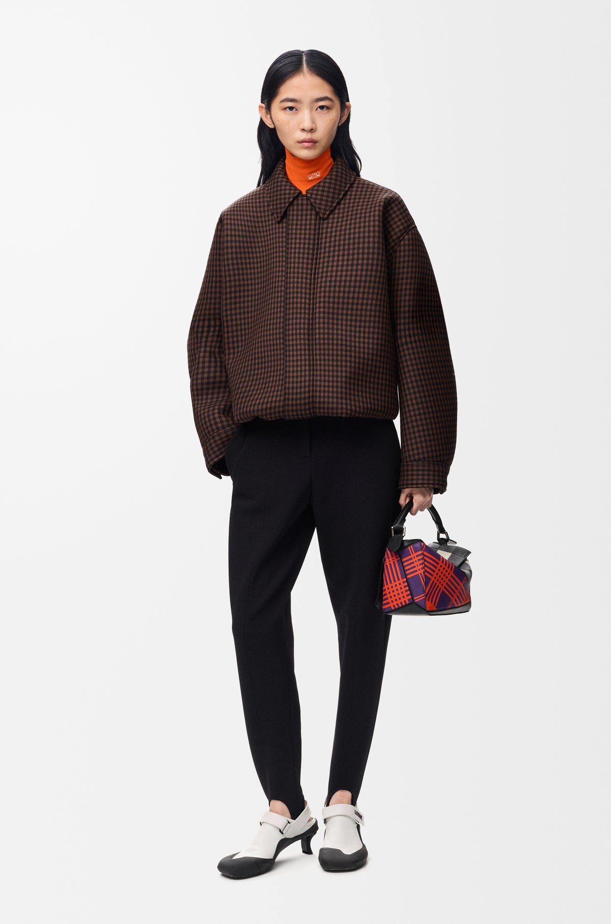Veste à coulisse en laine - Marron/Noir