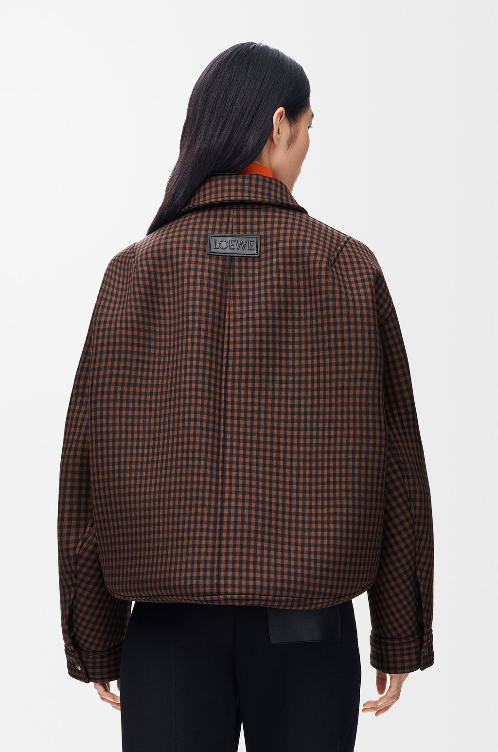 Veste à coulisse en laine - Marron/Noir