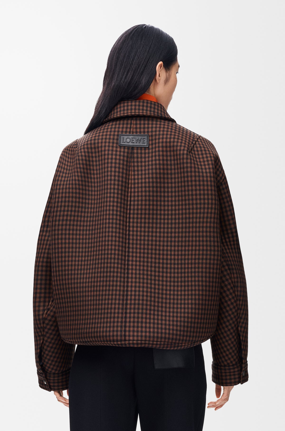 Veste à coulisse en laine - Marron/Noir