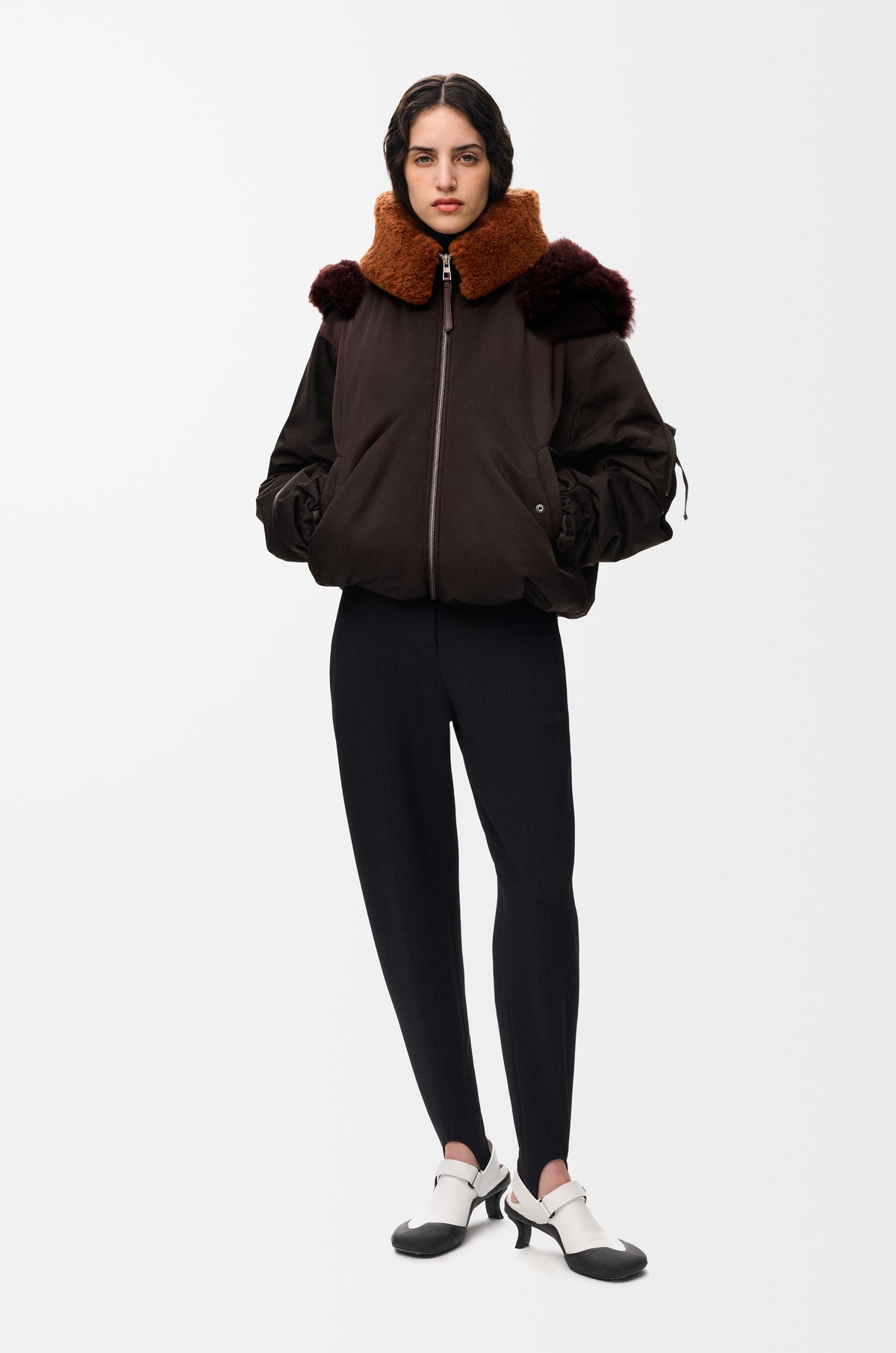 Bomber en tissu technique - Marron