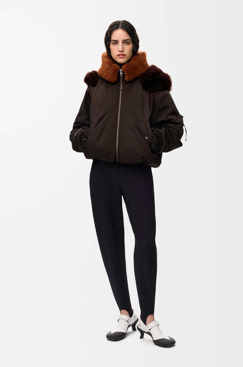 Bomber en tissu technique - Marron
