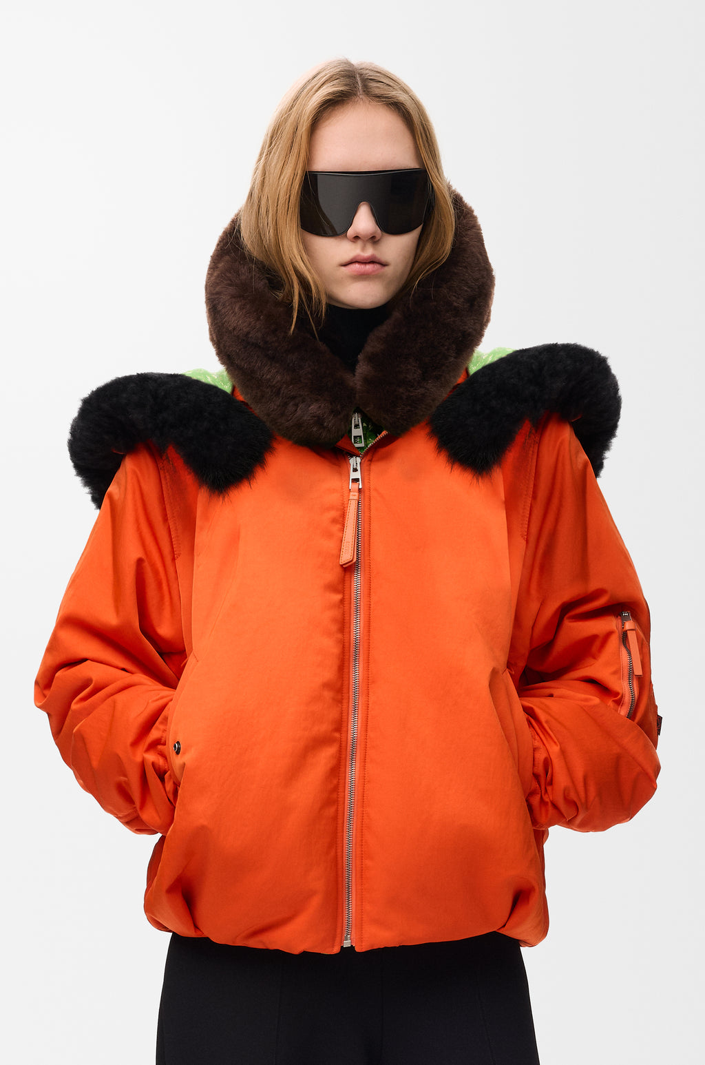Bomber en tissu technique - Orange