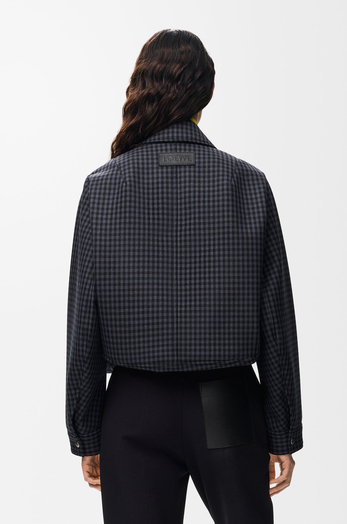 Veste à coulisse en laine - Bleu/Noir