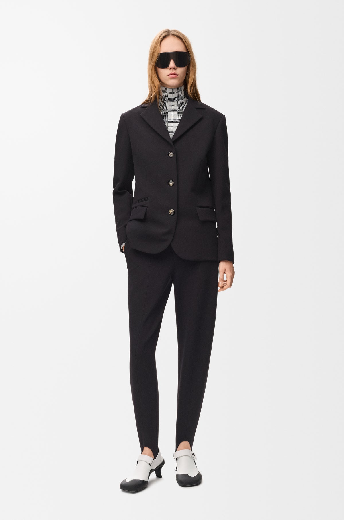 Veste en laine mélangée stretch - Noir