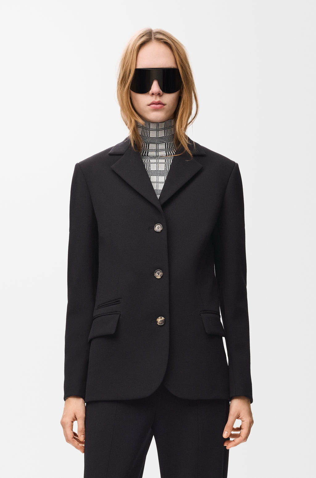 Veste en laine mélangée stretch - Noir