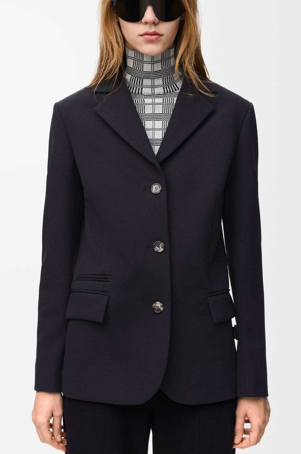 Veste en laine mélangée stretch - Noir