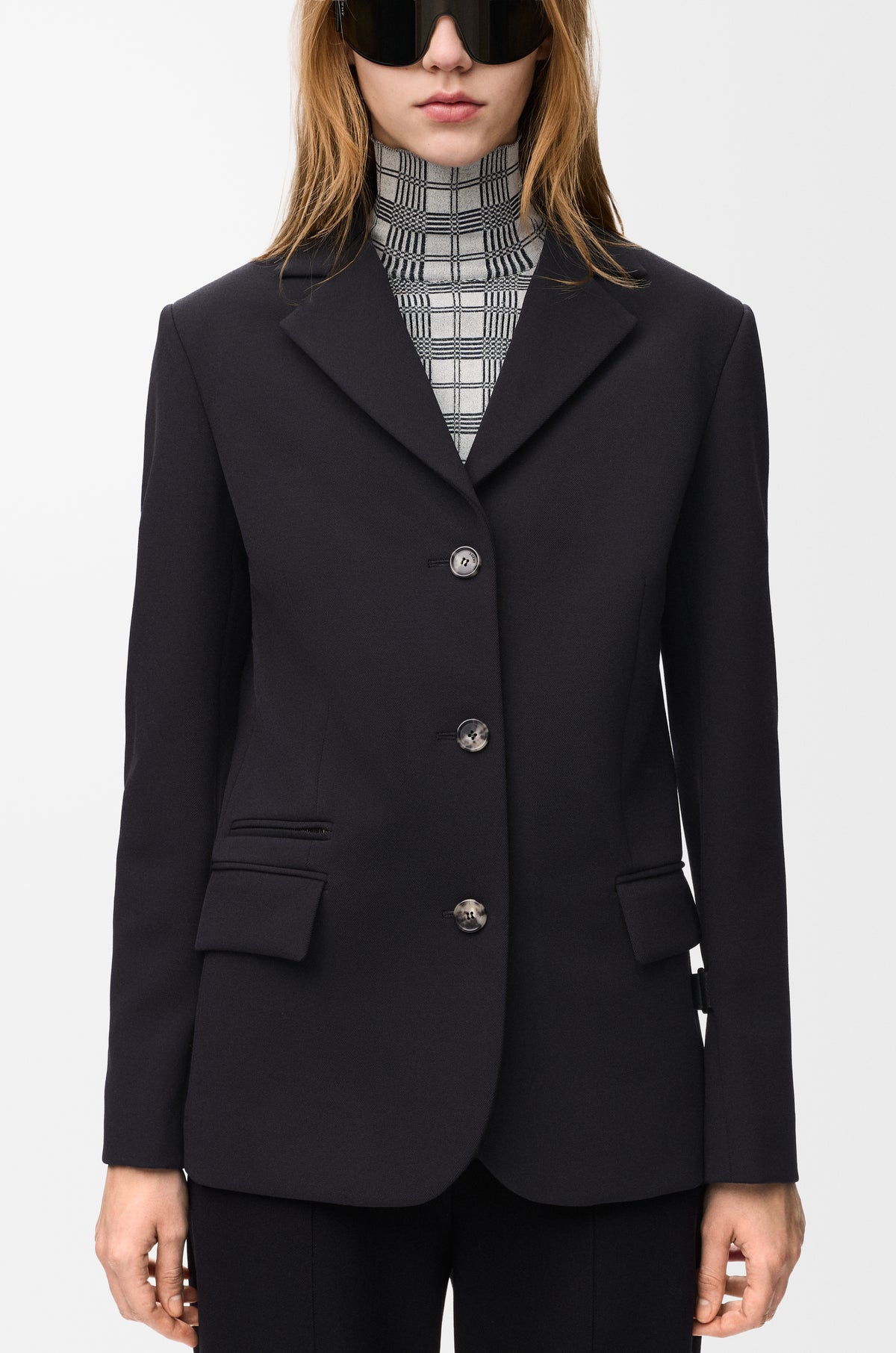 Veste en laine mélangée stretch - Noir