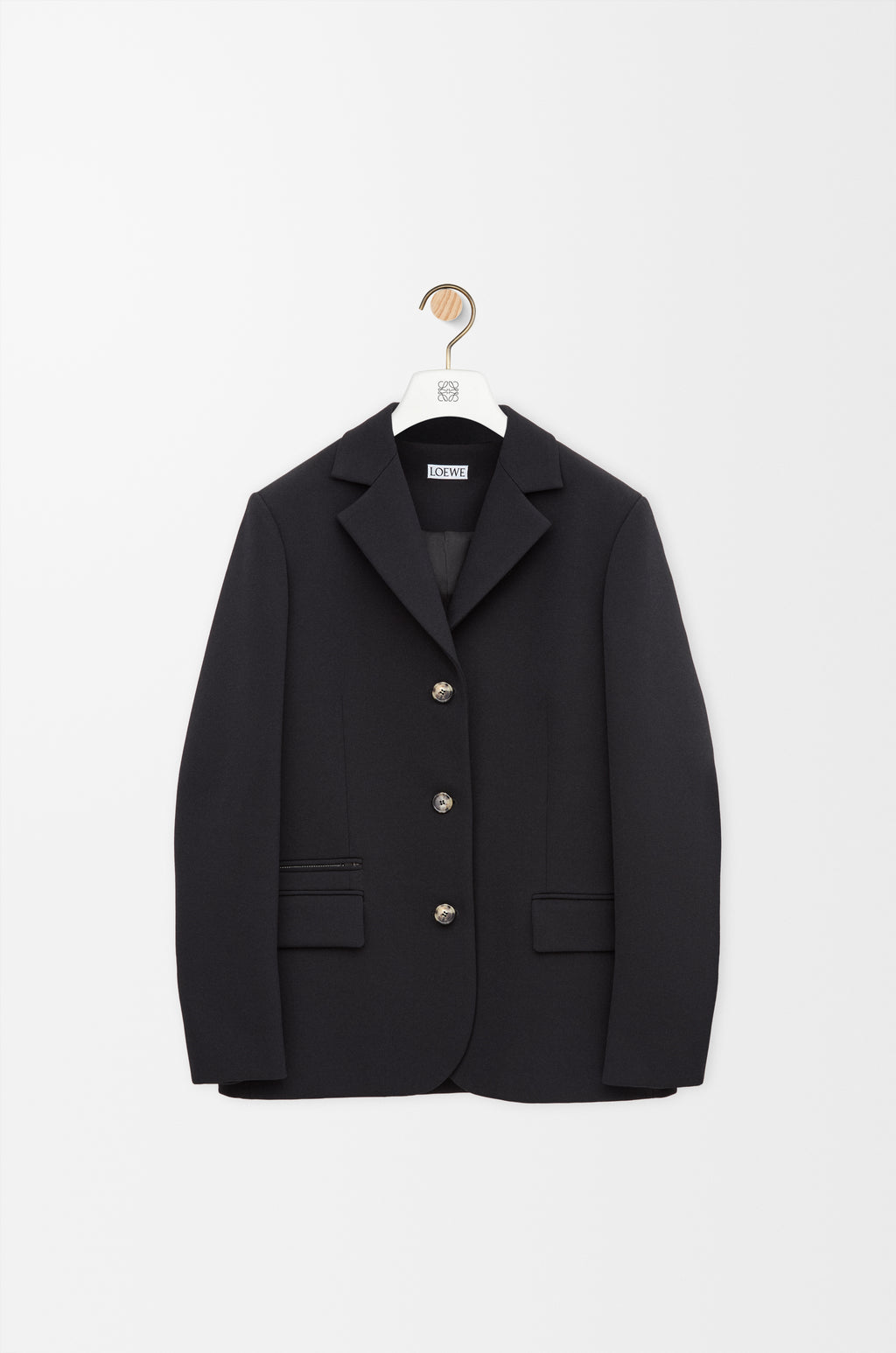 Veste en laine mélangée stretch - Noir