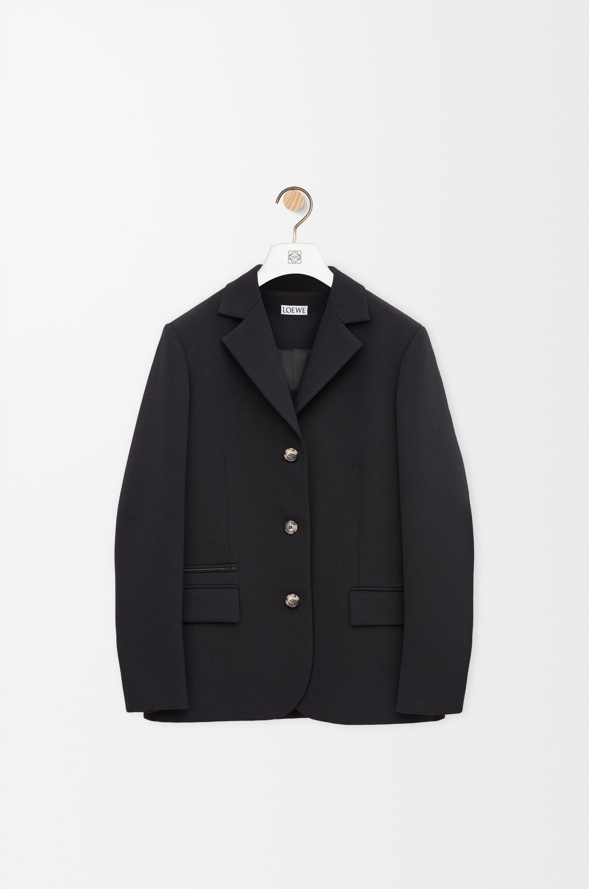 Veste en laine mélangée stretch - Noir