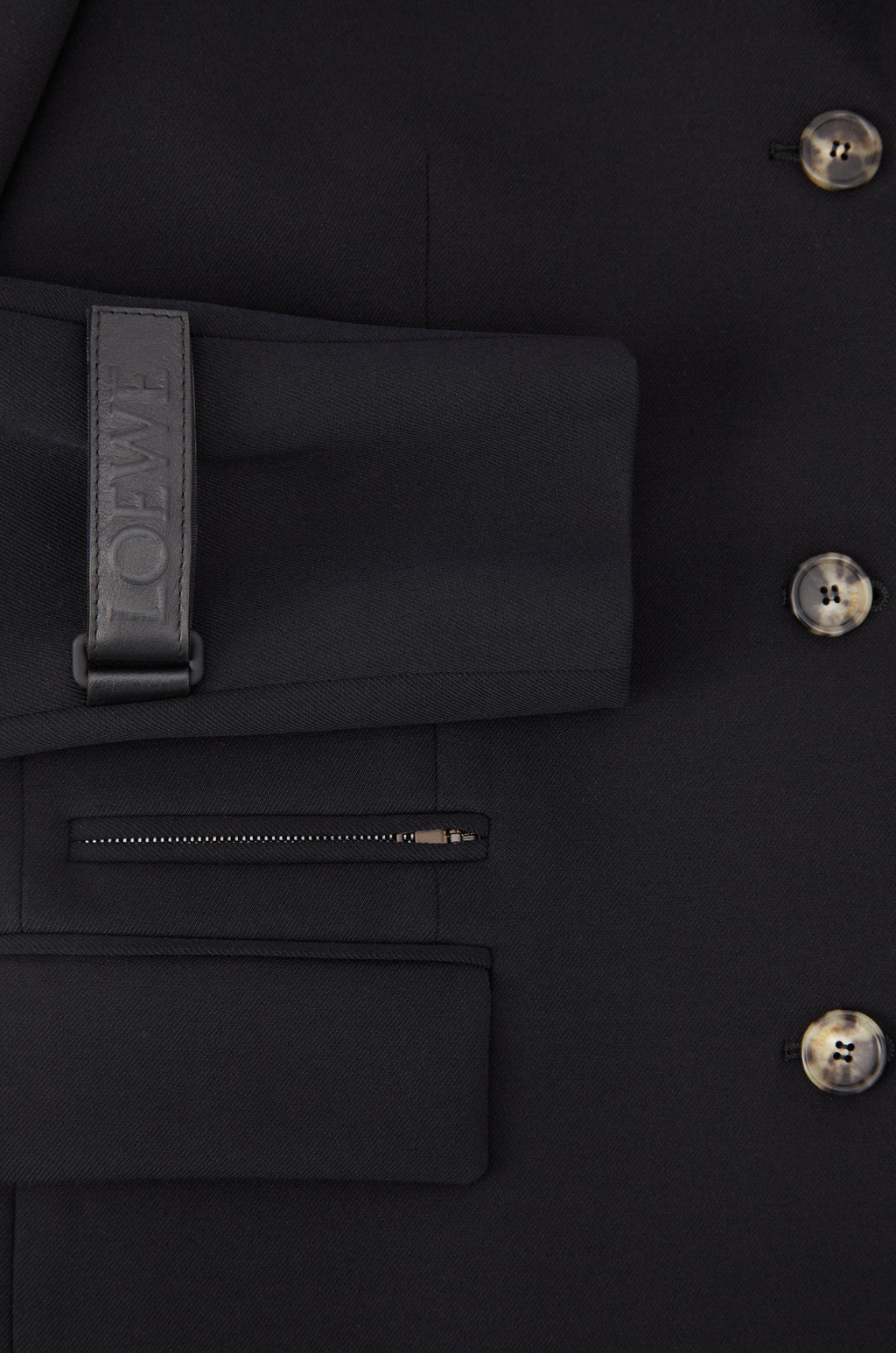 Veste en laine mélangée stretch - Noir